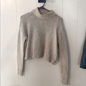 Mock neck cropped sweater